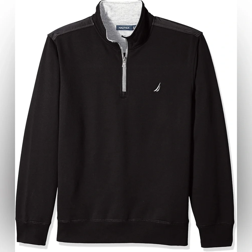 Nautica Men's Black Zip-Up Sweater